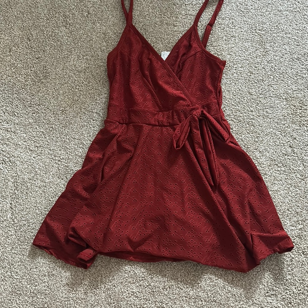 Burnt orange flower detailing mini dress from Dillards size medium